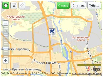 Карта терминал ТК ПЭК г. Челябинск
